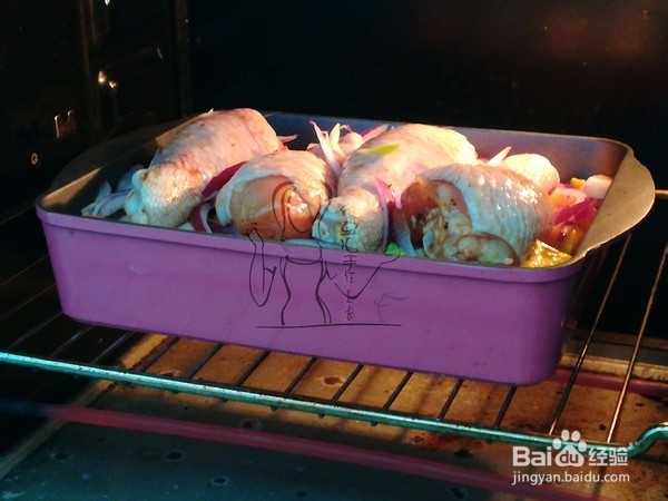 南瓜年糕烤鸡腿制作方法