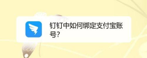 钉钉app怎么绑定支付宝账号