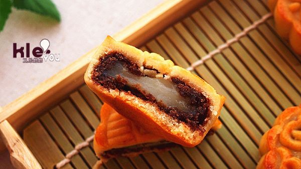 麻薯红豆沙月饼