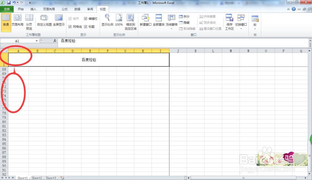 excel表格中在打印和编制下显示标题栏