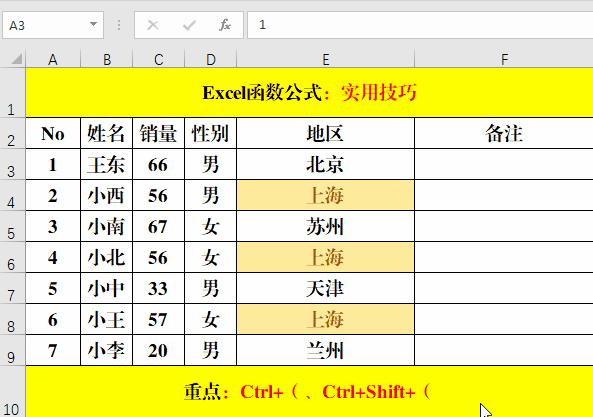 Excel 函数公式:每天都要使用的6个Excel技巧