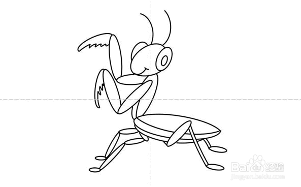 如何为孩子们画一个螳螂