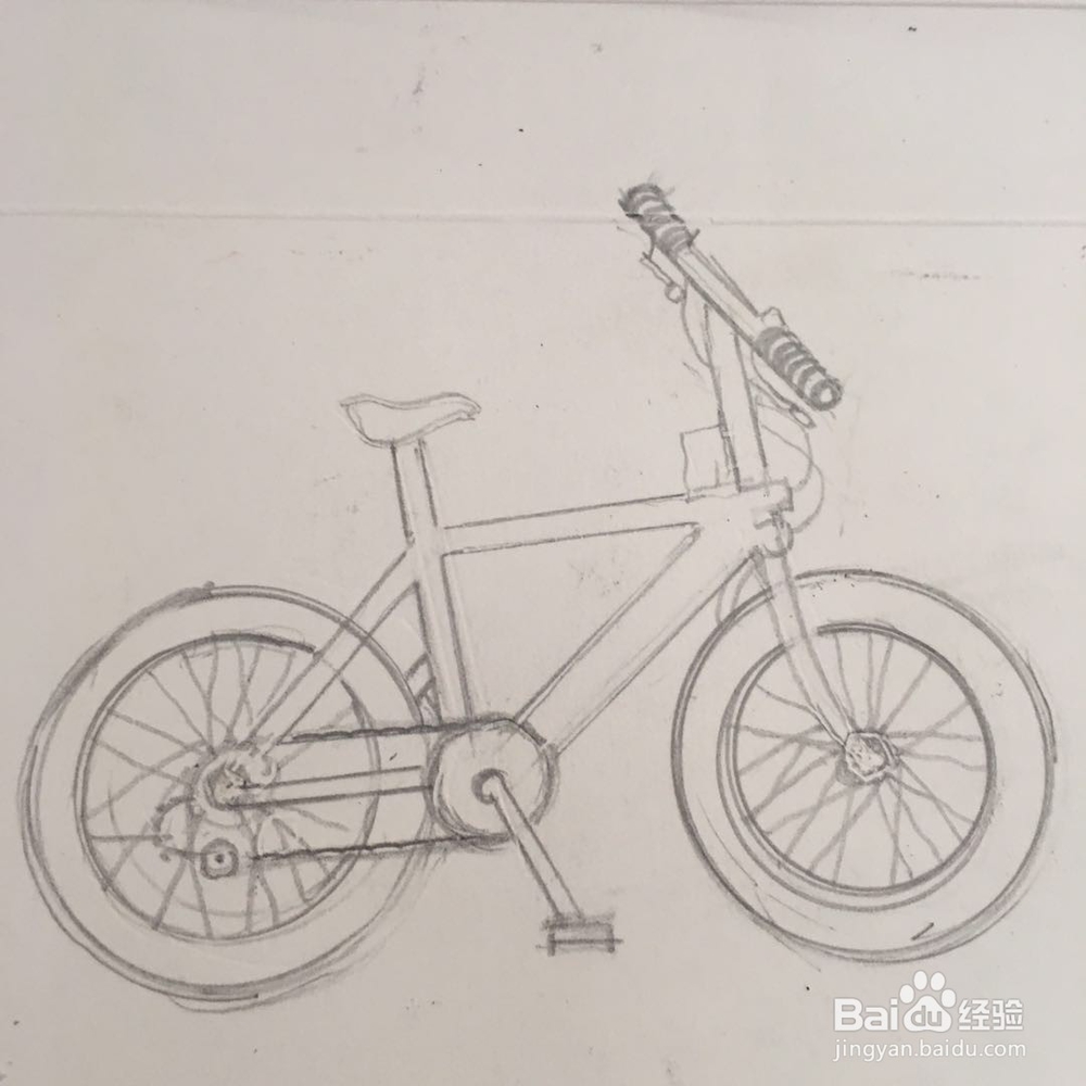 山地车的简笔画怎么画