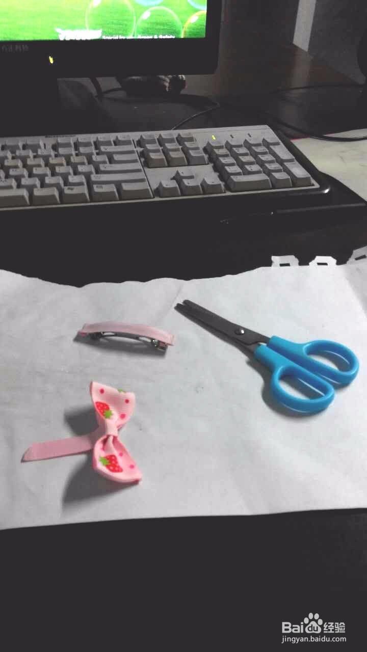 儿童头饰蝴蝶结手工diy