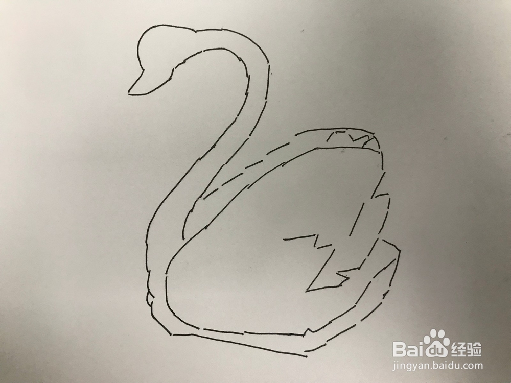 画一个简易水晶天鹅