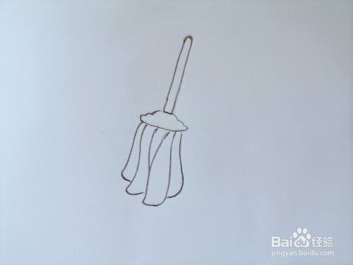 如何用铅笔画一把拖把