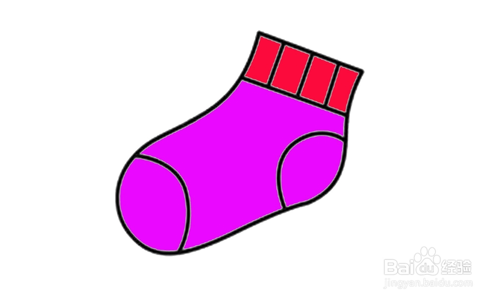 如何画出一只袜子？
