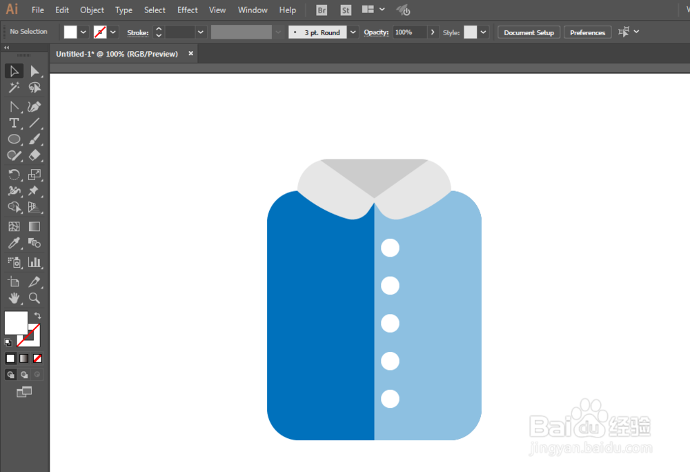 如何用ILLUSTRATOR绘制UI衬衫标识