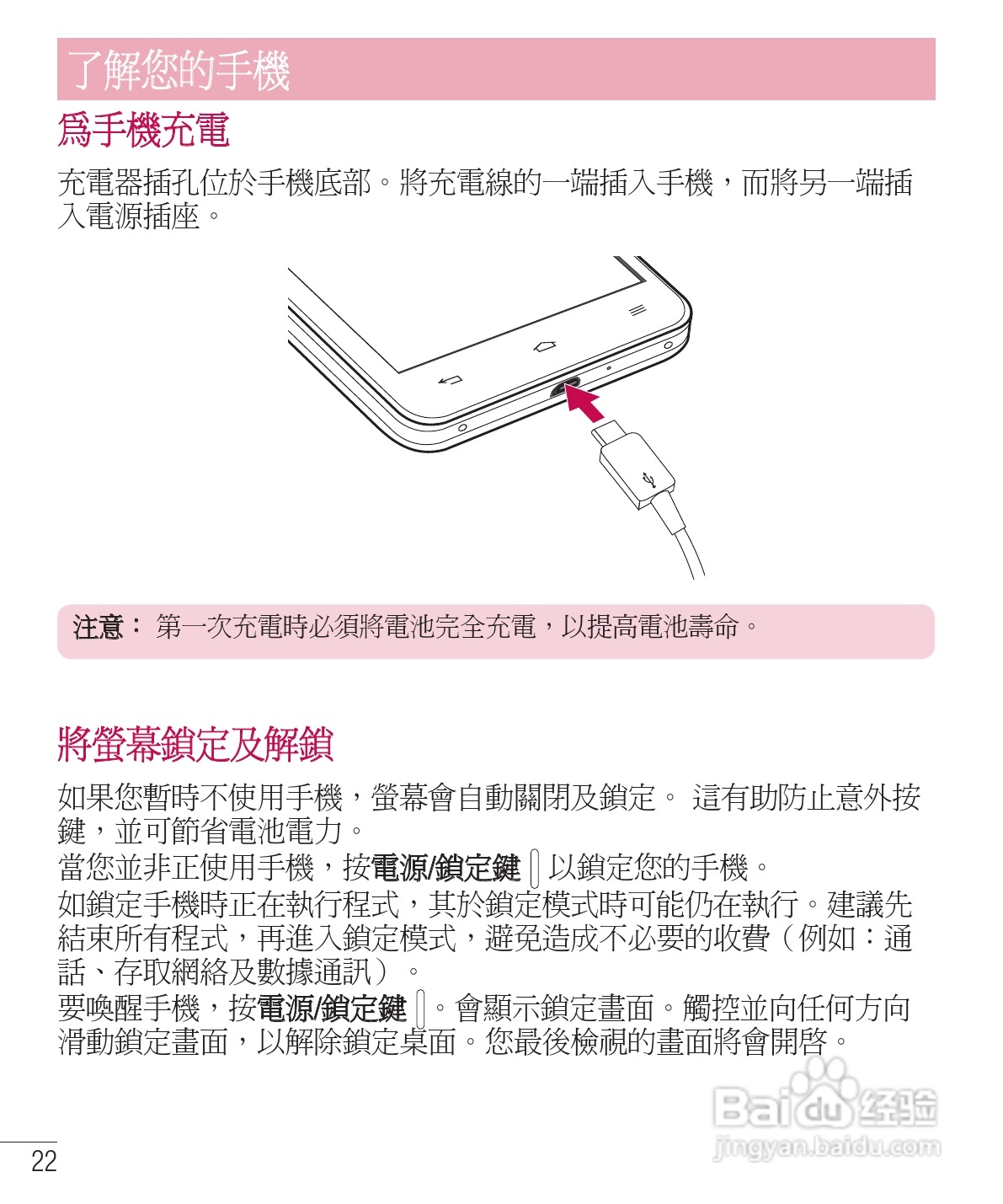 LG E975手机使用说明书:[3]