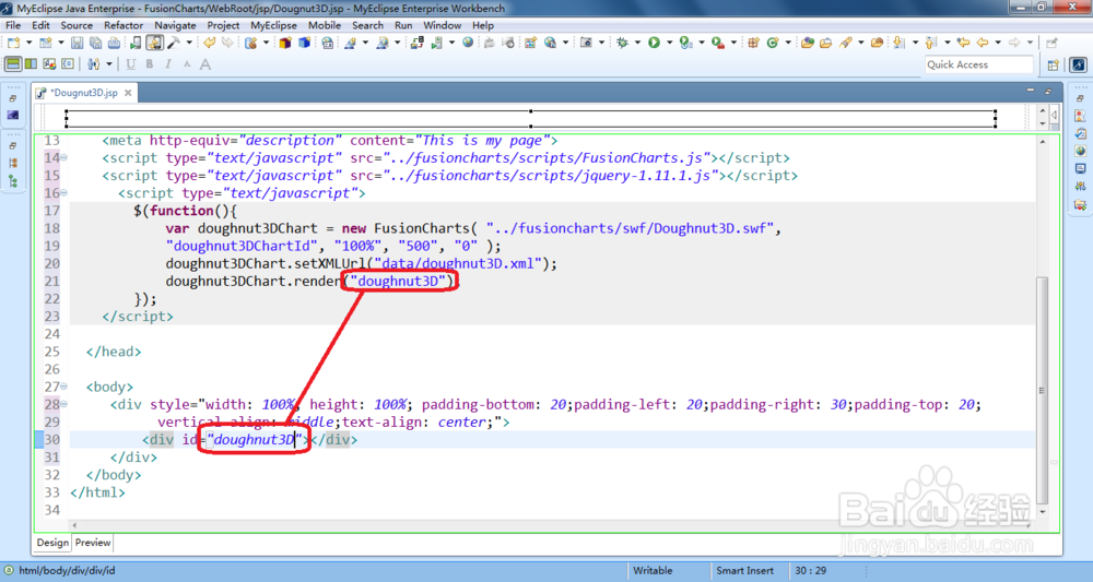 在MyEclipse下用FusionCharts制作3D圆环图