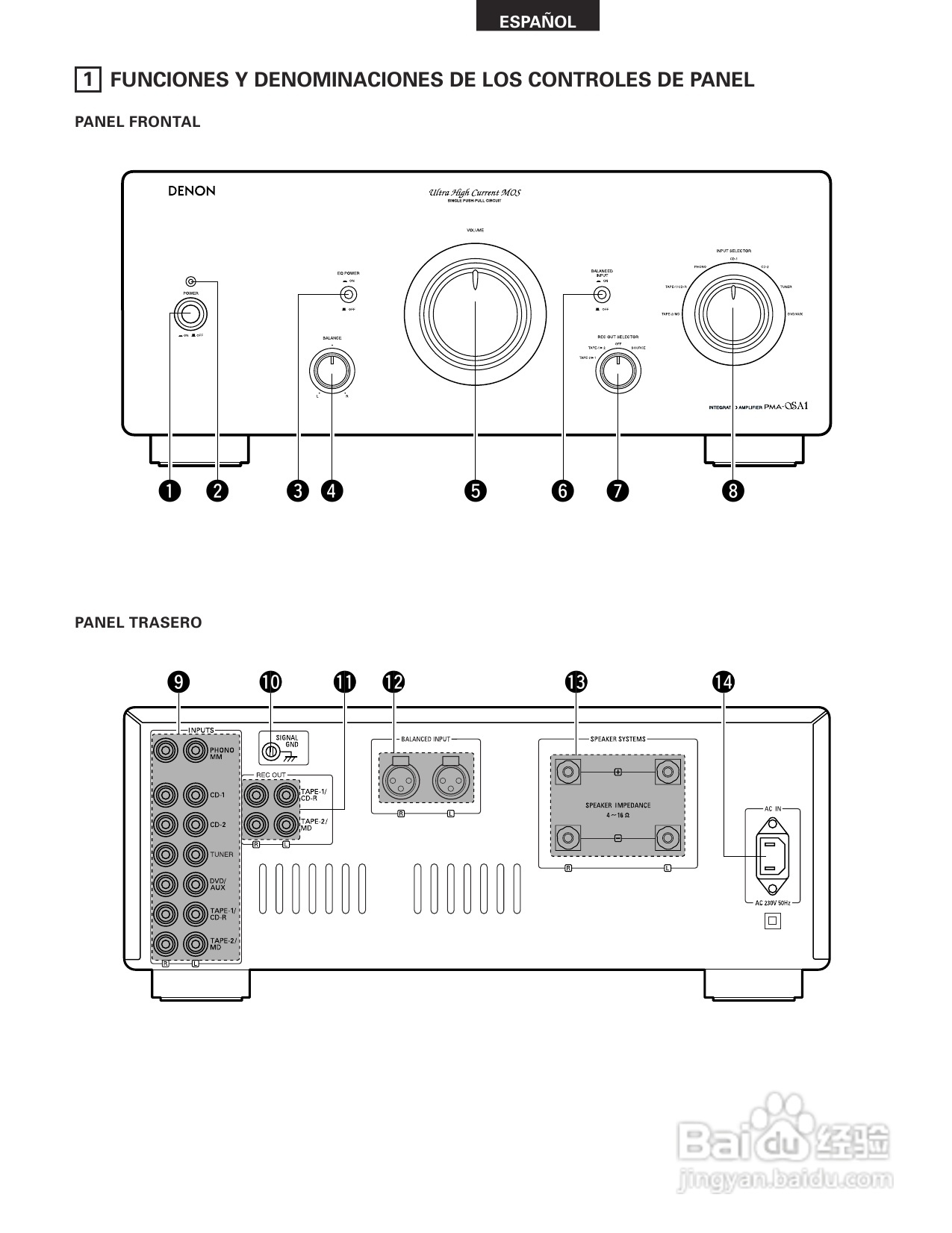 天龙PMA-SA1型音响说明书:[3]