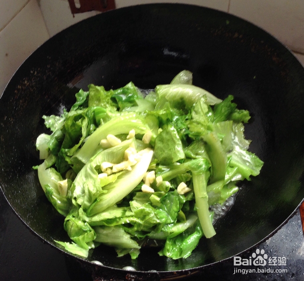 炒生菜的制作