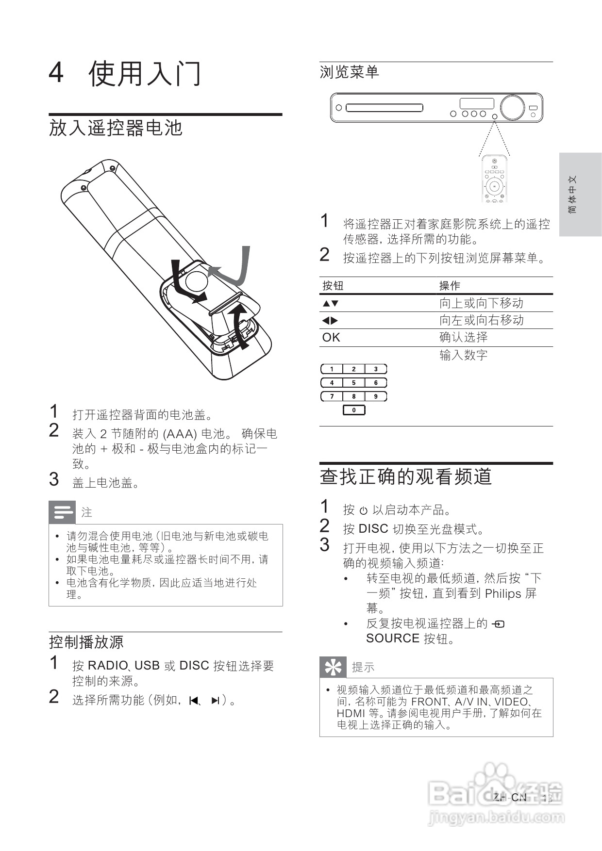 飞利浦HTS3373/93家庭影院使用说明书:[1]