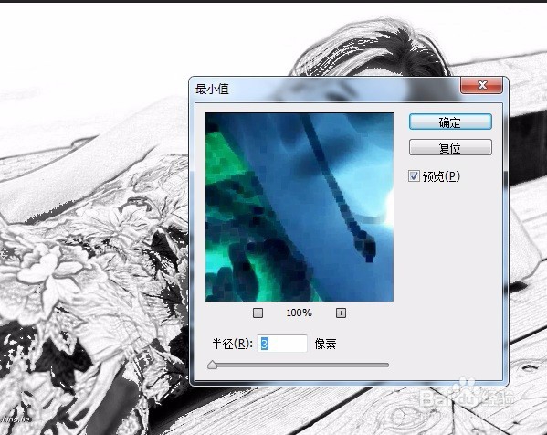 PS教程:怎么给一幅画制作成素描效果