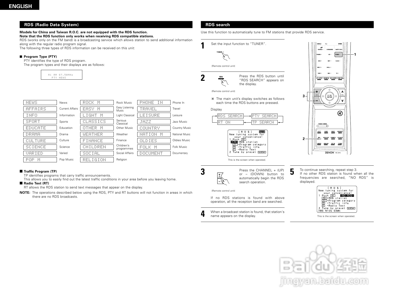 DENON AVR-3805收音环绕扩音机操作说明书:[3]