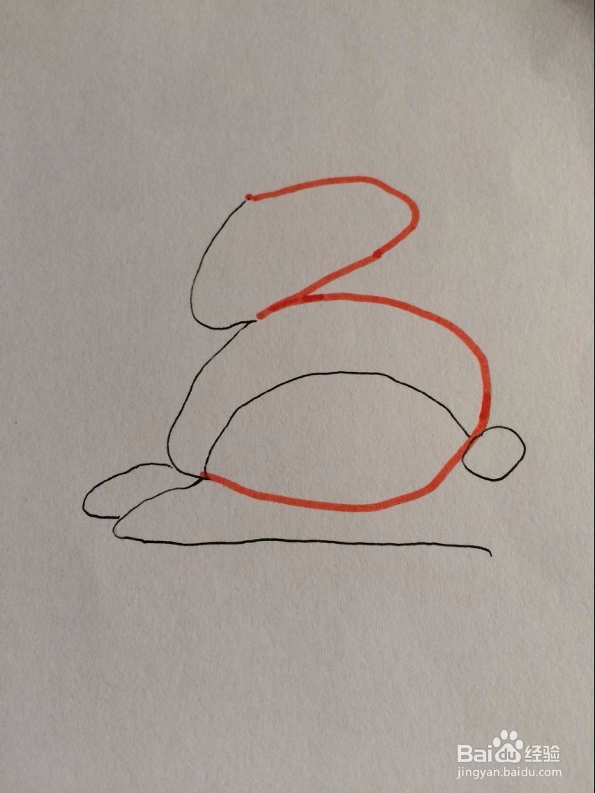 数字3变成简笔画小白兔