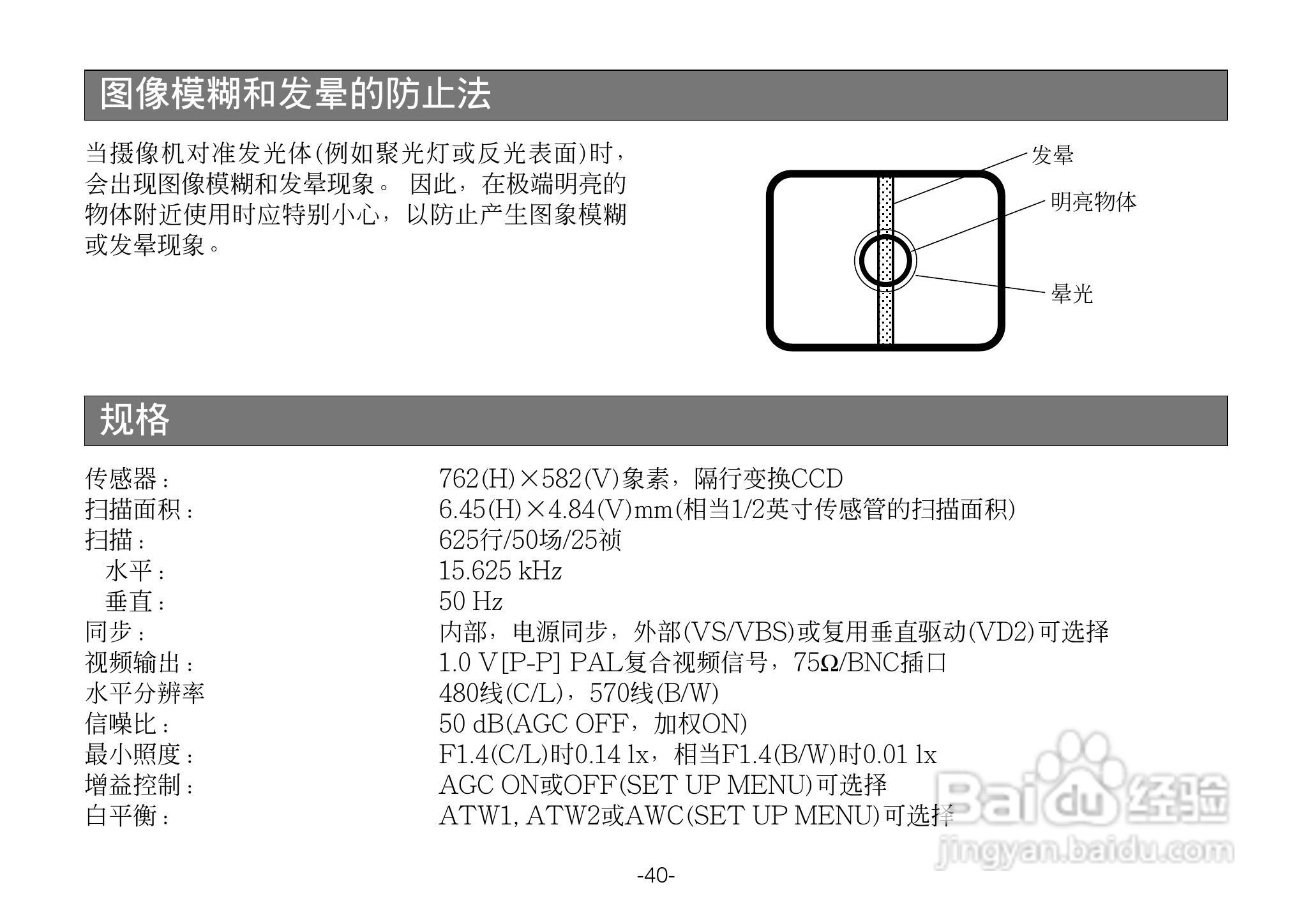 松下WV-CL924A超低照度彩色摄像机使用说明书:[4]