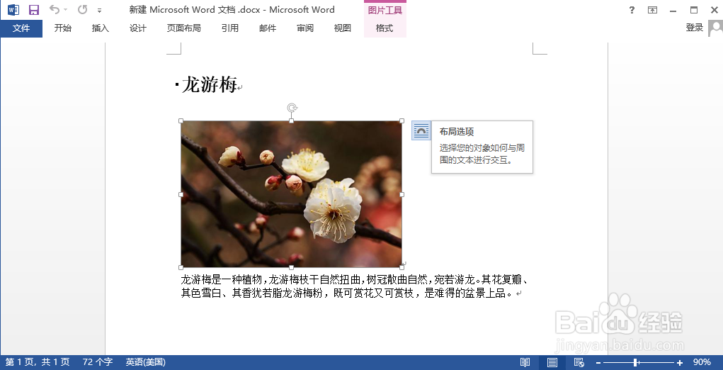 word 2013 如何让文字环绕在图片周围