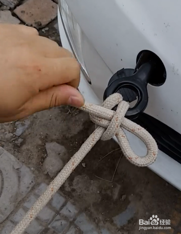 拖车压扣结打结方法