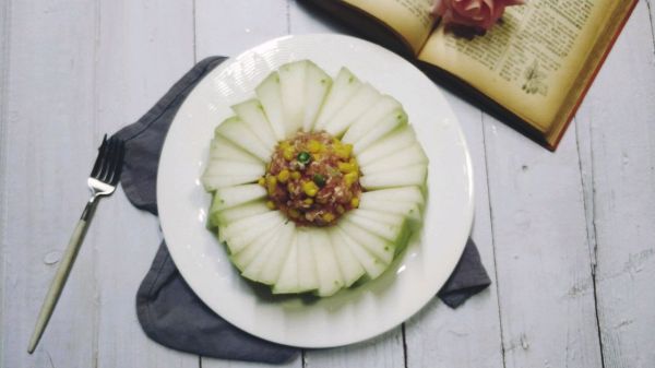 粟米肉末蒸冬瓜