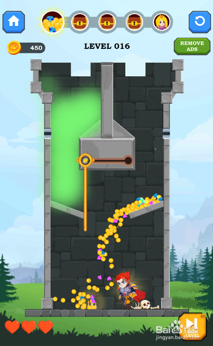 Hero Rescue Online的LEVEL 016怎样通过？