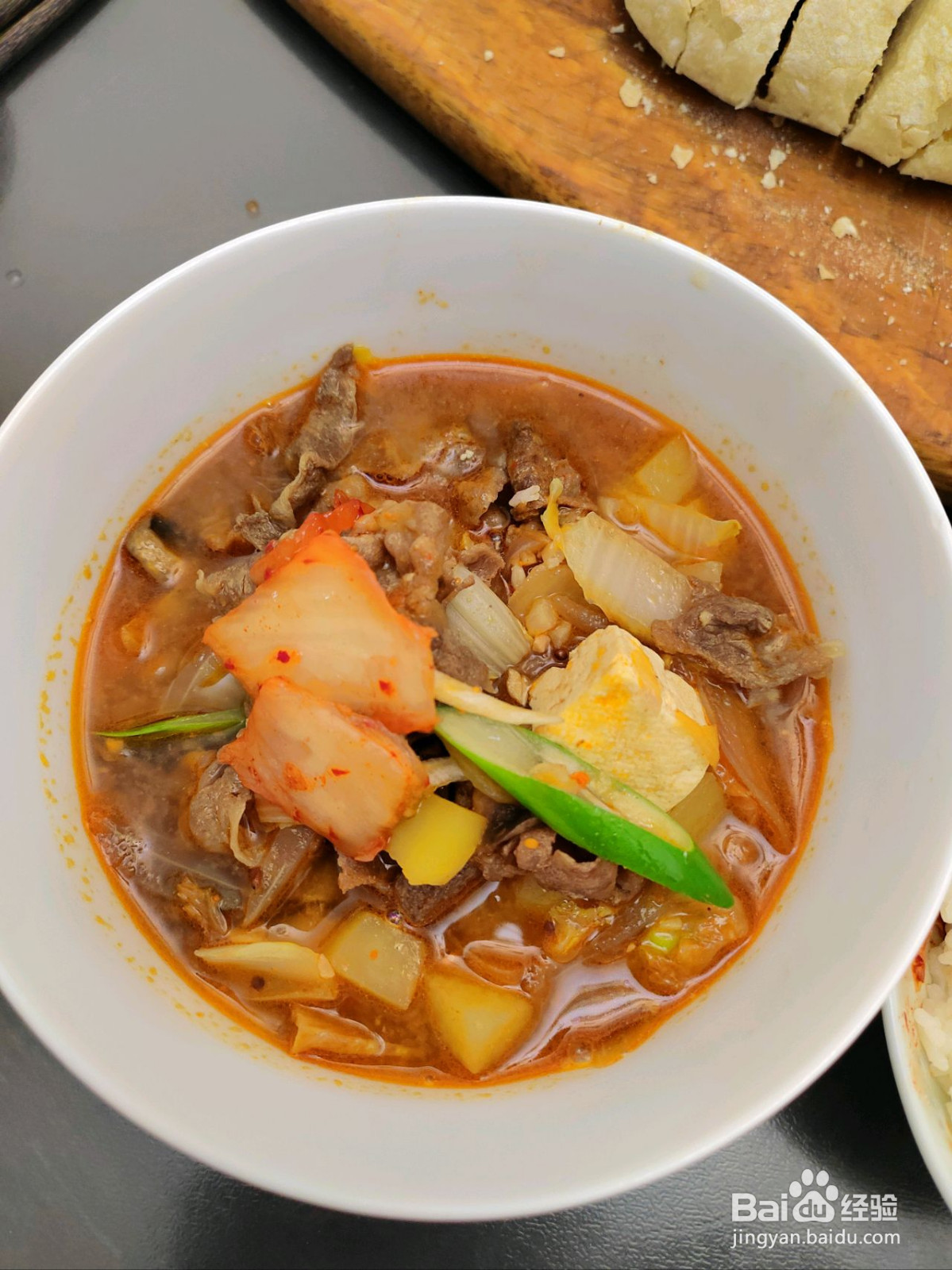 牛肉泡菜豆腐汤的做法