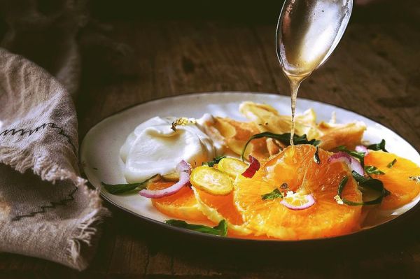 奶油水果可丽饼