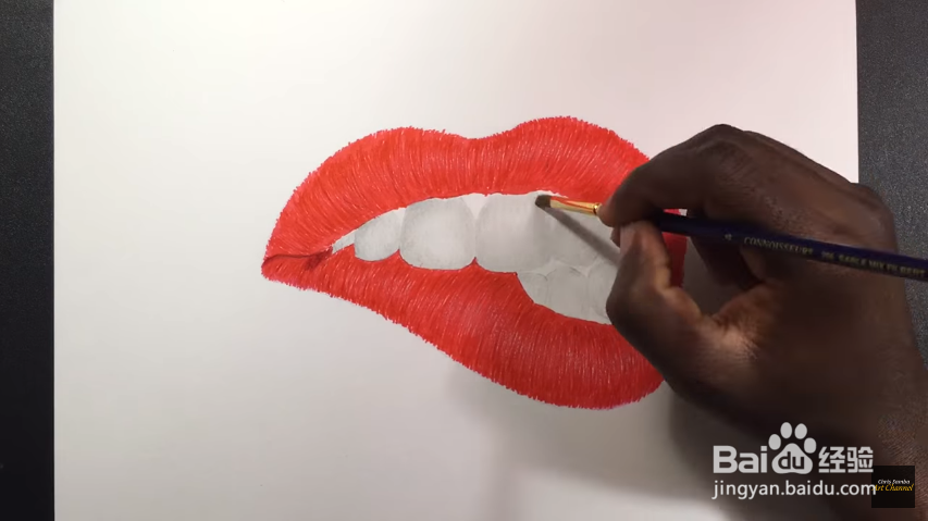 来画极具艺术气息的性感咬唇手绘教程