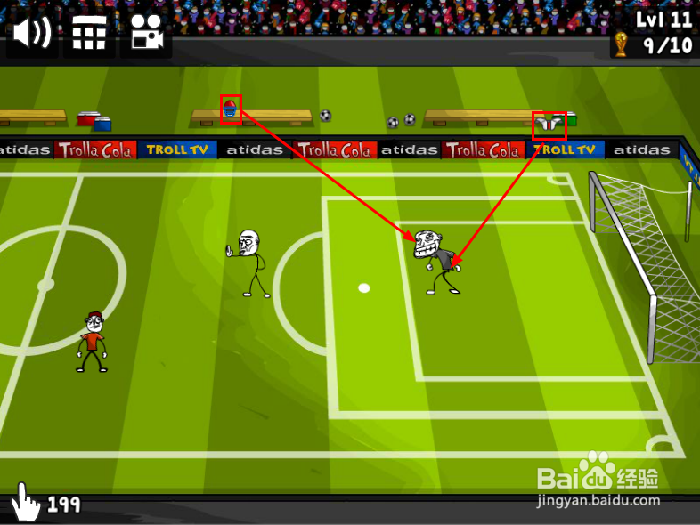 “史上最贱小游戏之足球”攻略