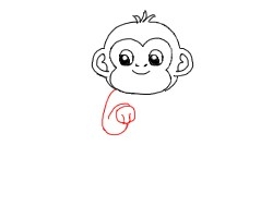 简笔画---怎么画只猴子