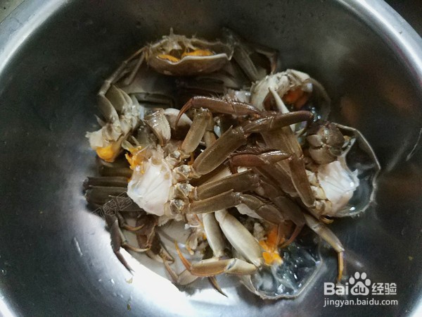 美味的香辣大闸蟹