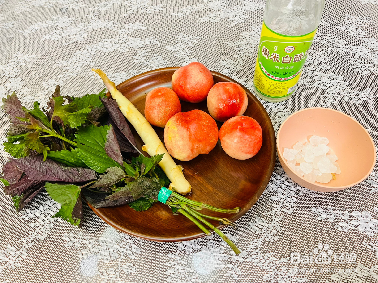 用水果做个菜紫苏桃子姜的做法