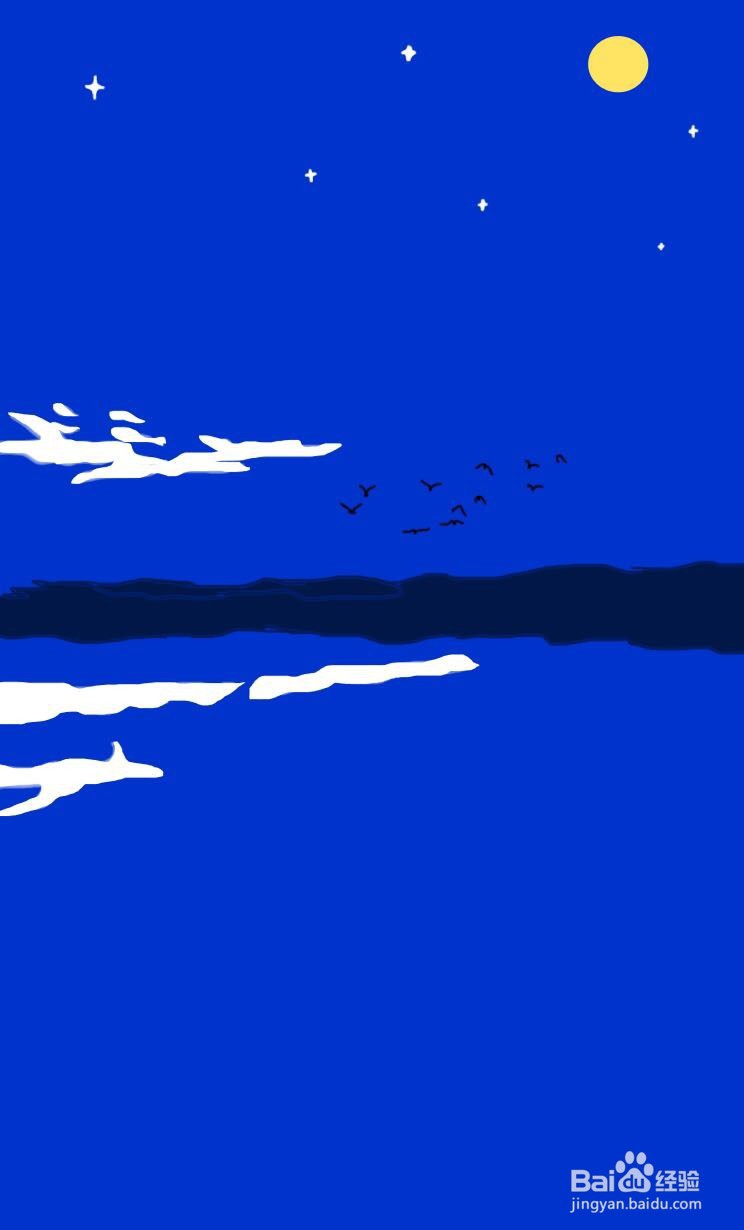 插画教程之月下的鹿影