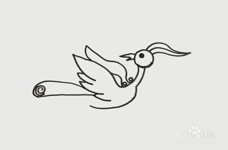 简笔画系列-凤凰怎么画简单又漂亮
