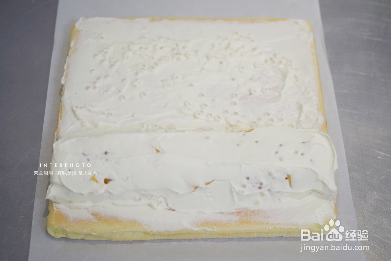 爆浆芒果椰椰奶冻蛋糕卷的做法