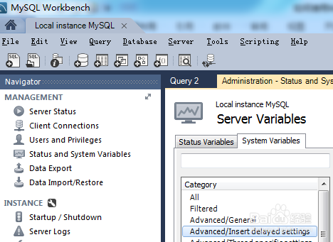 如何使用Workbench查看高级插入延迟设置变量