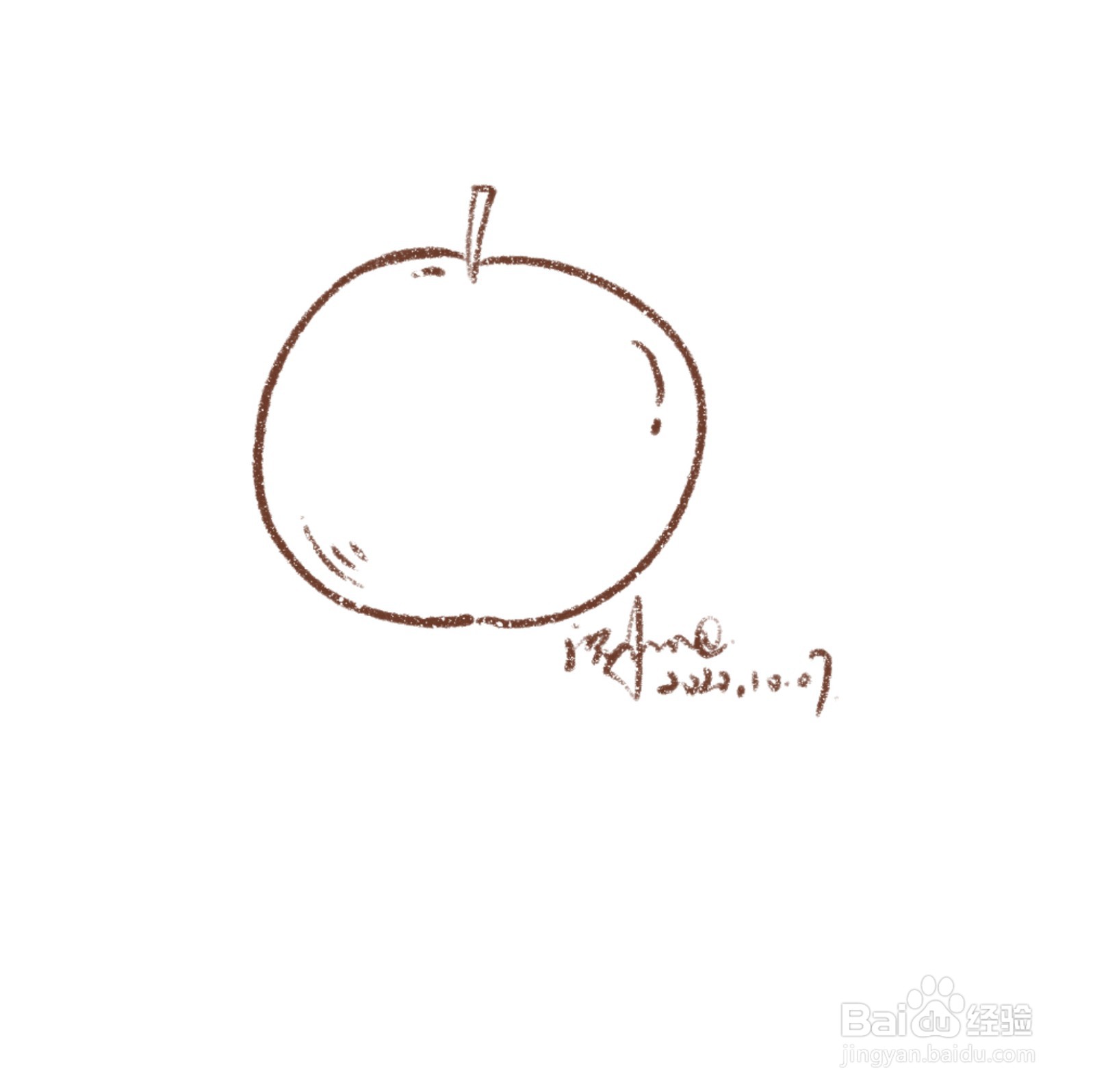 儿童简笔画苹果的画法教程