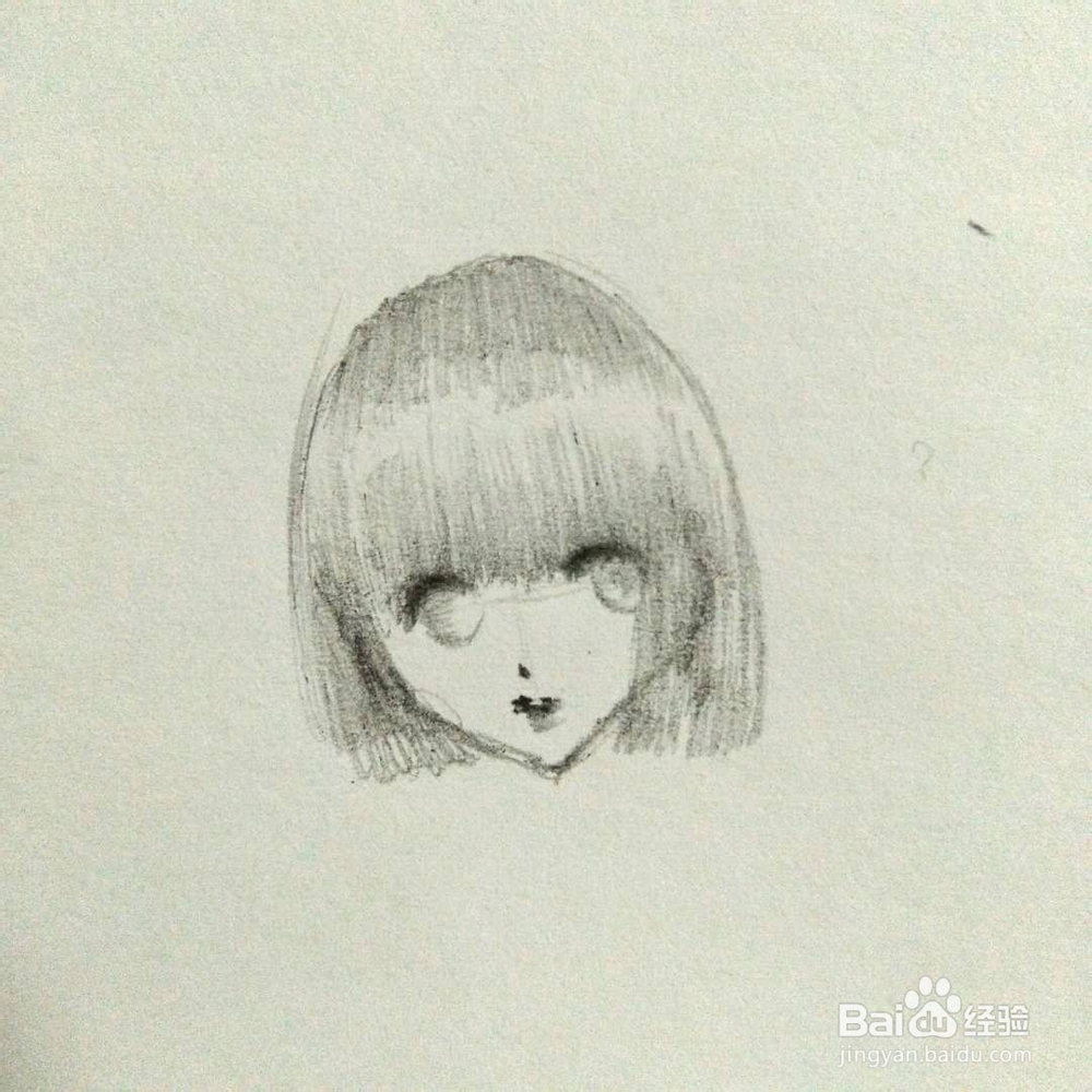 如何画一个卡通女孩头像