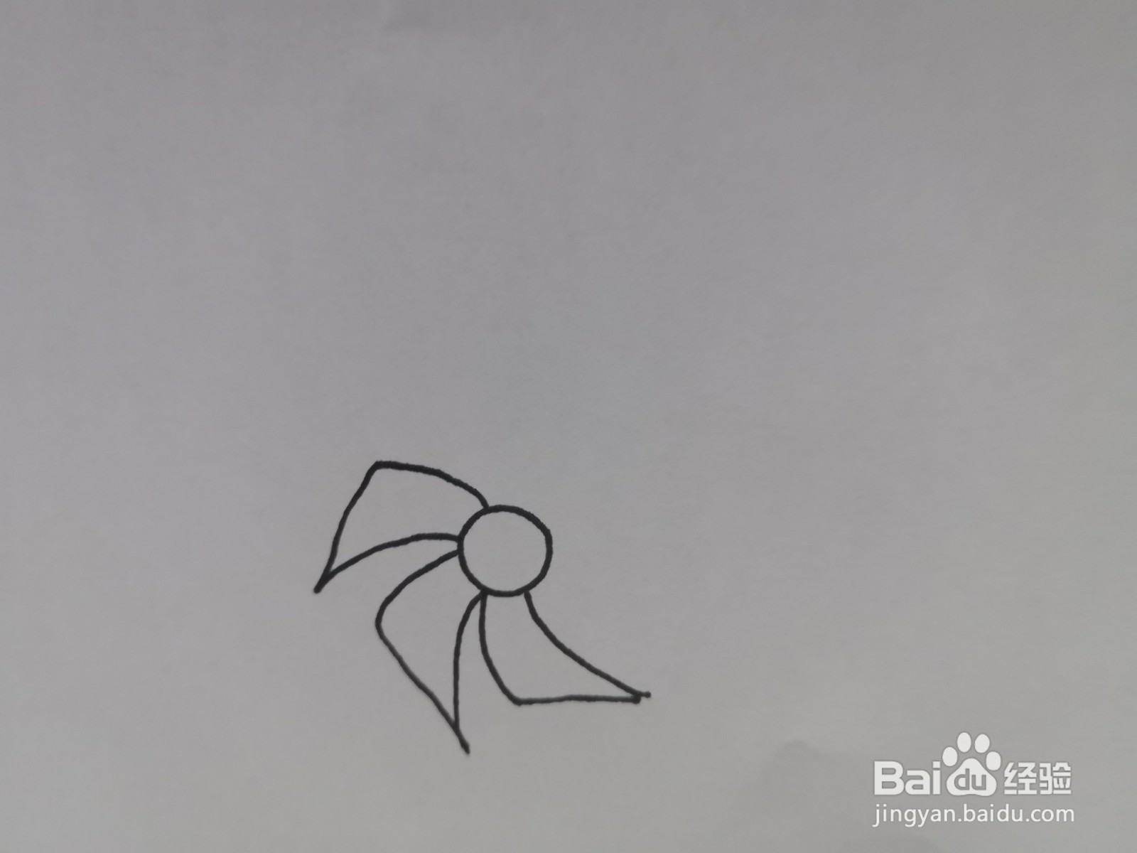 彩色风车玩具的简笔画