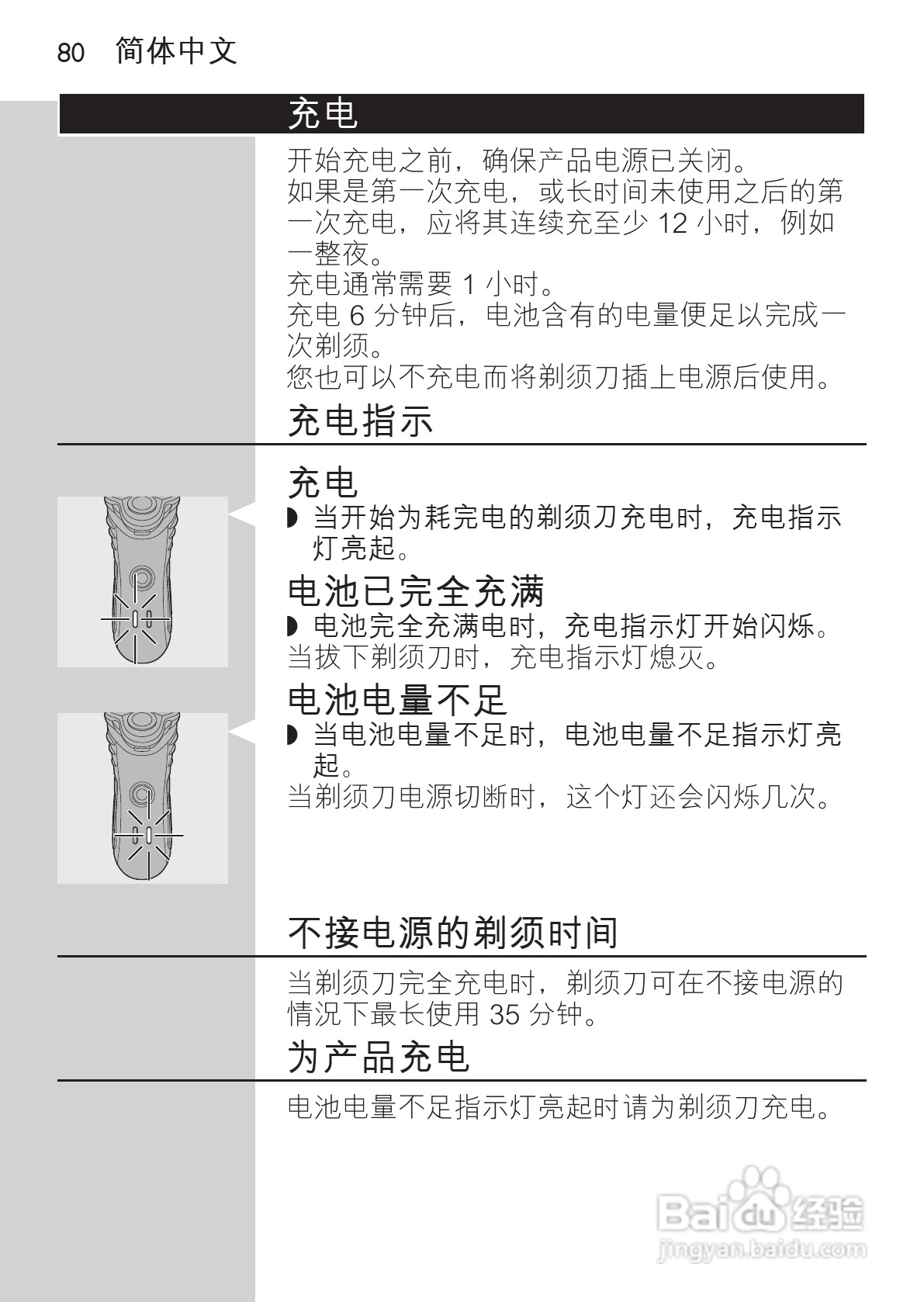philips HQ73800剃须刀说明书:[8]