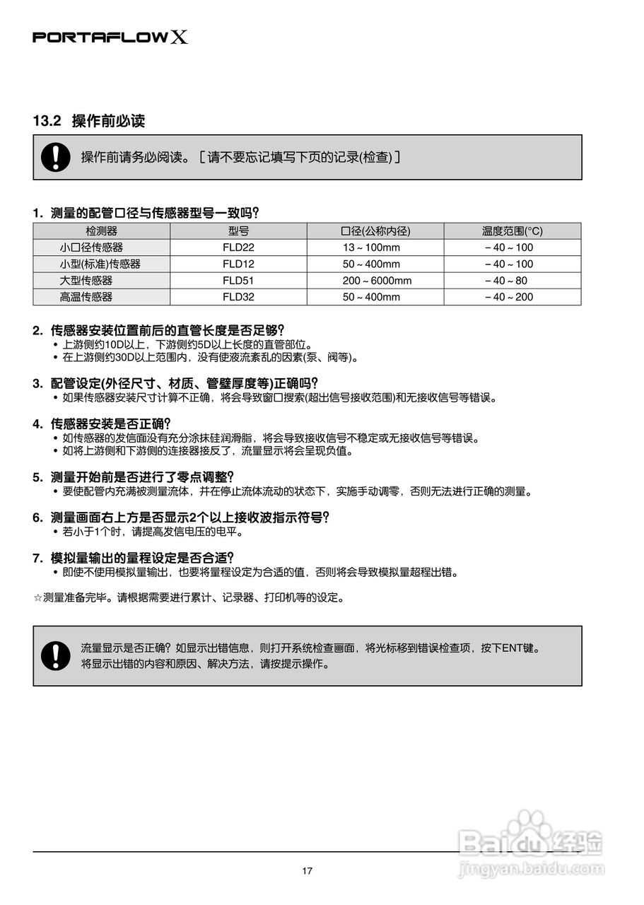 富士电机PORTAFLOW X教材便携式超声波流量计说明书:[2]