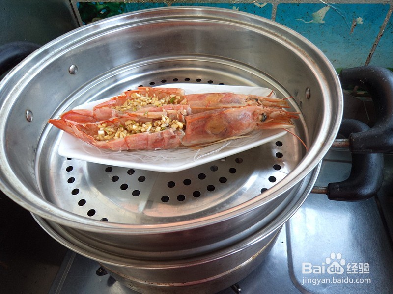 蒜蓉粉丝蒸红虾怎么做