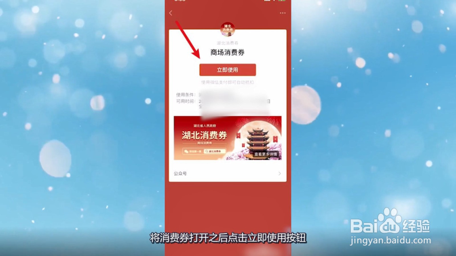 湖北消费券怎么用