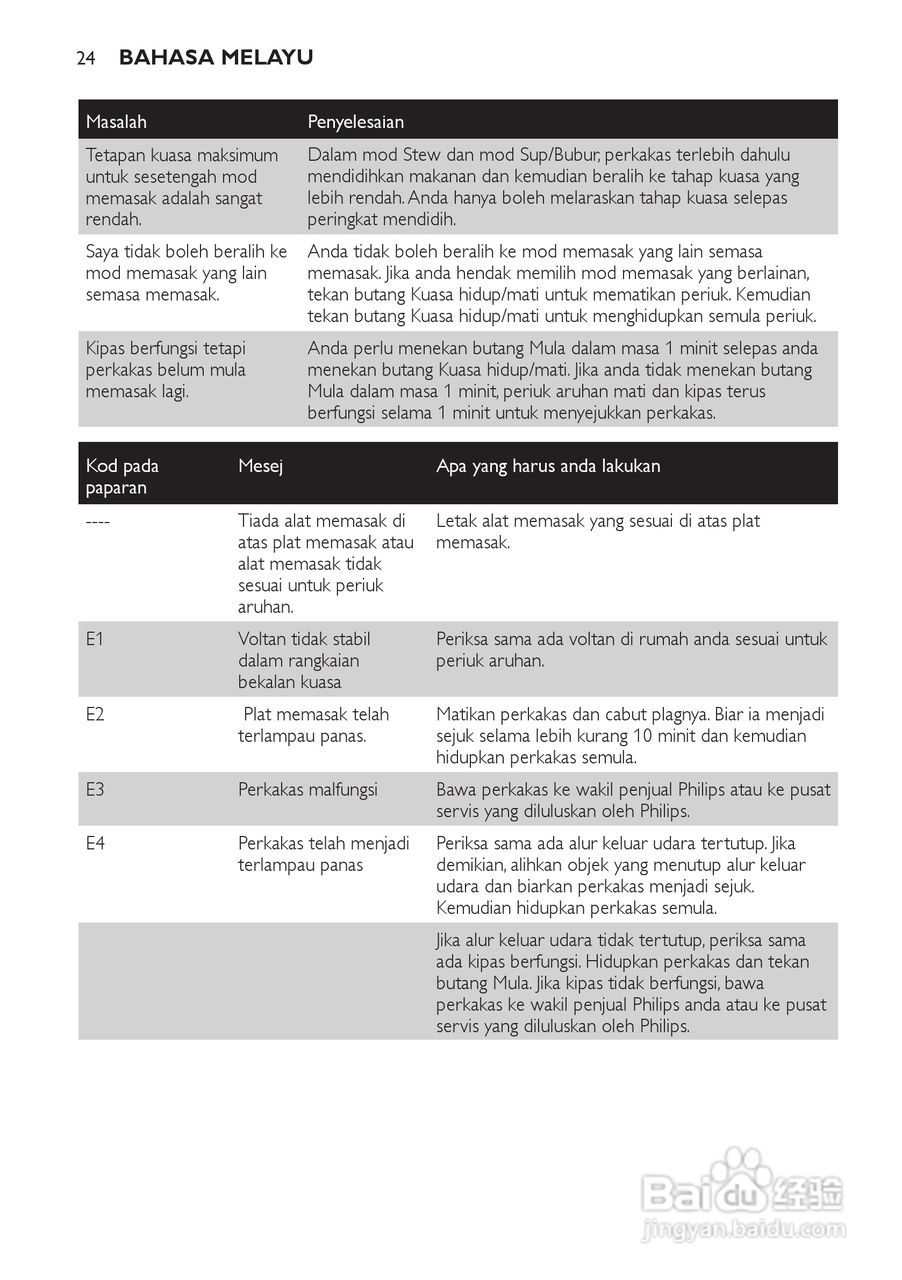 飞利浦 HD4917电磁炉使用说明书:[2]