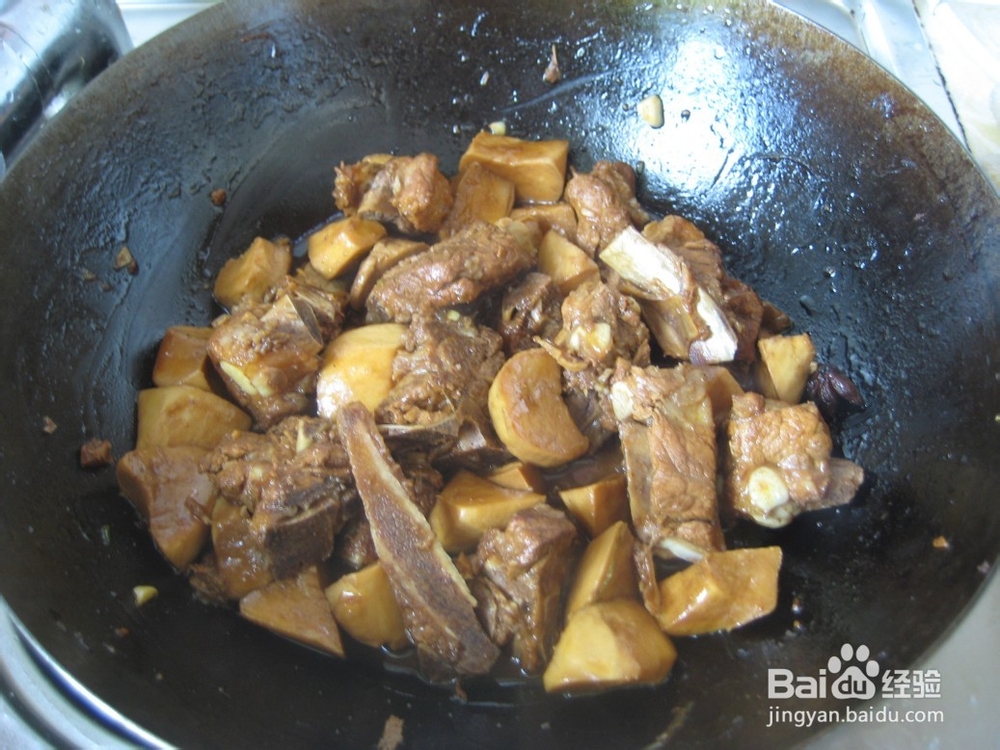 红烧排骨杏鲍菇