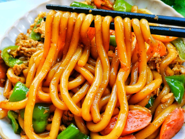 青椒火腿土豆粉