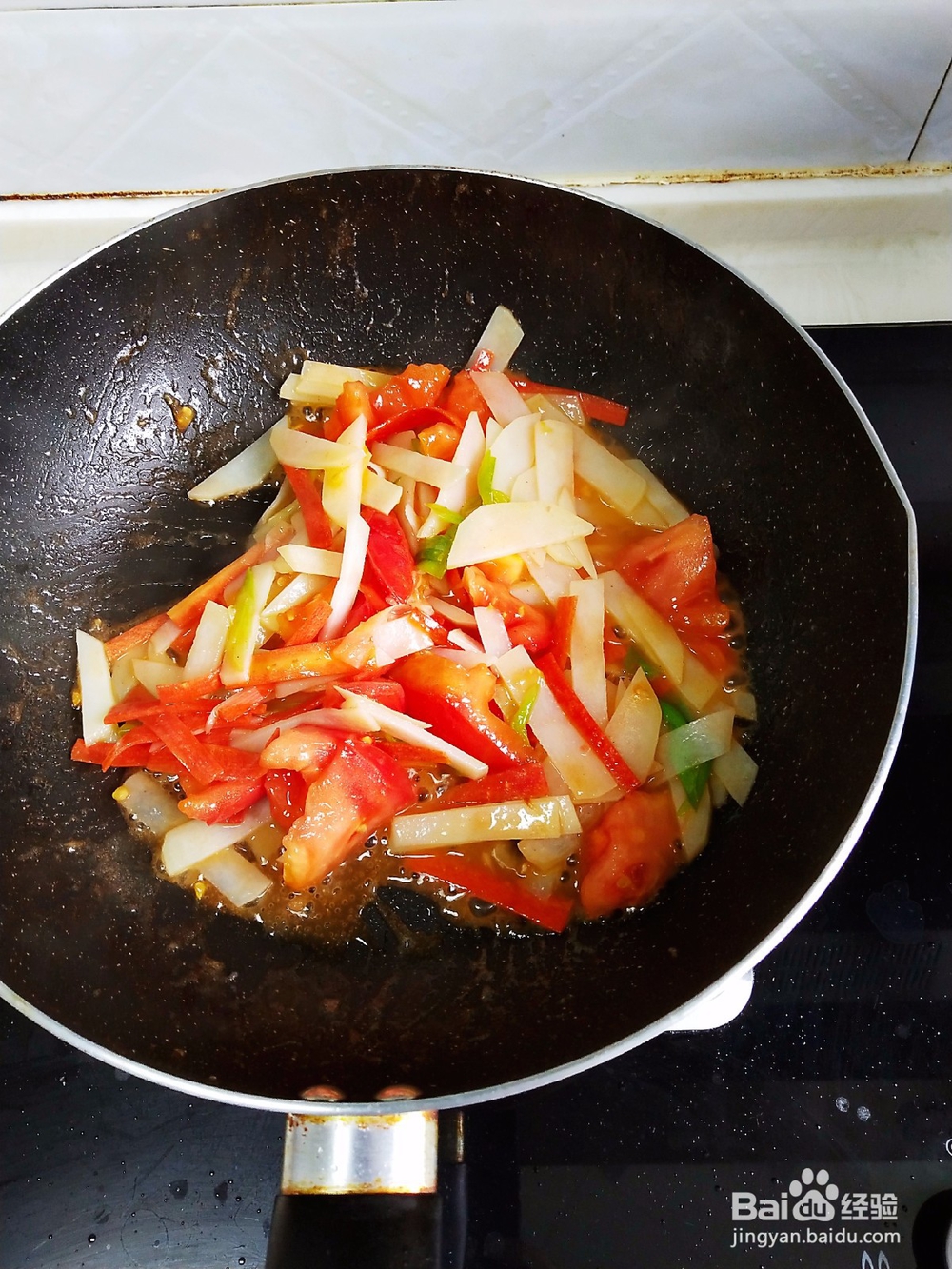 家常--西红柿炒土豆片