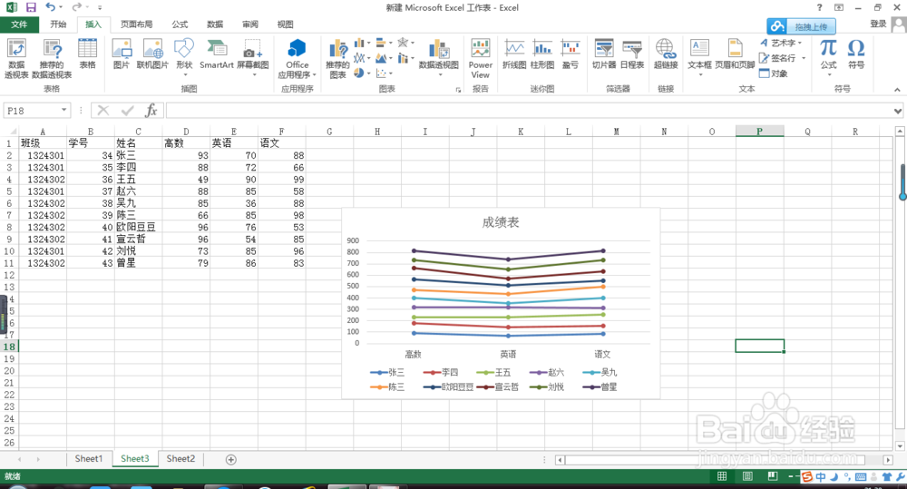 excel中,如何创建带标记的堆积折线图(2)