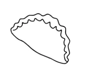 好看的水饺简笔画教程