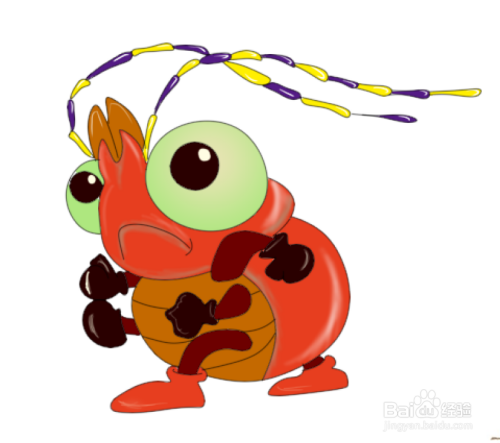 简笔画--q版天牛的画法